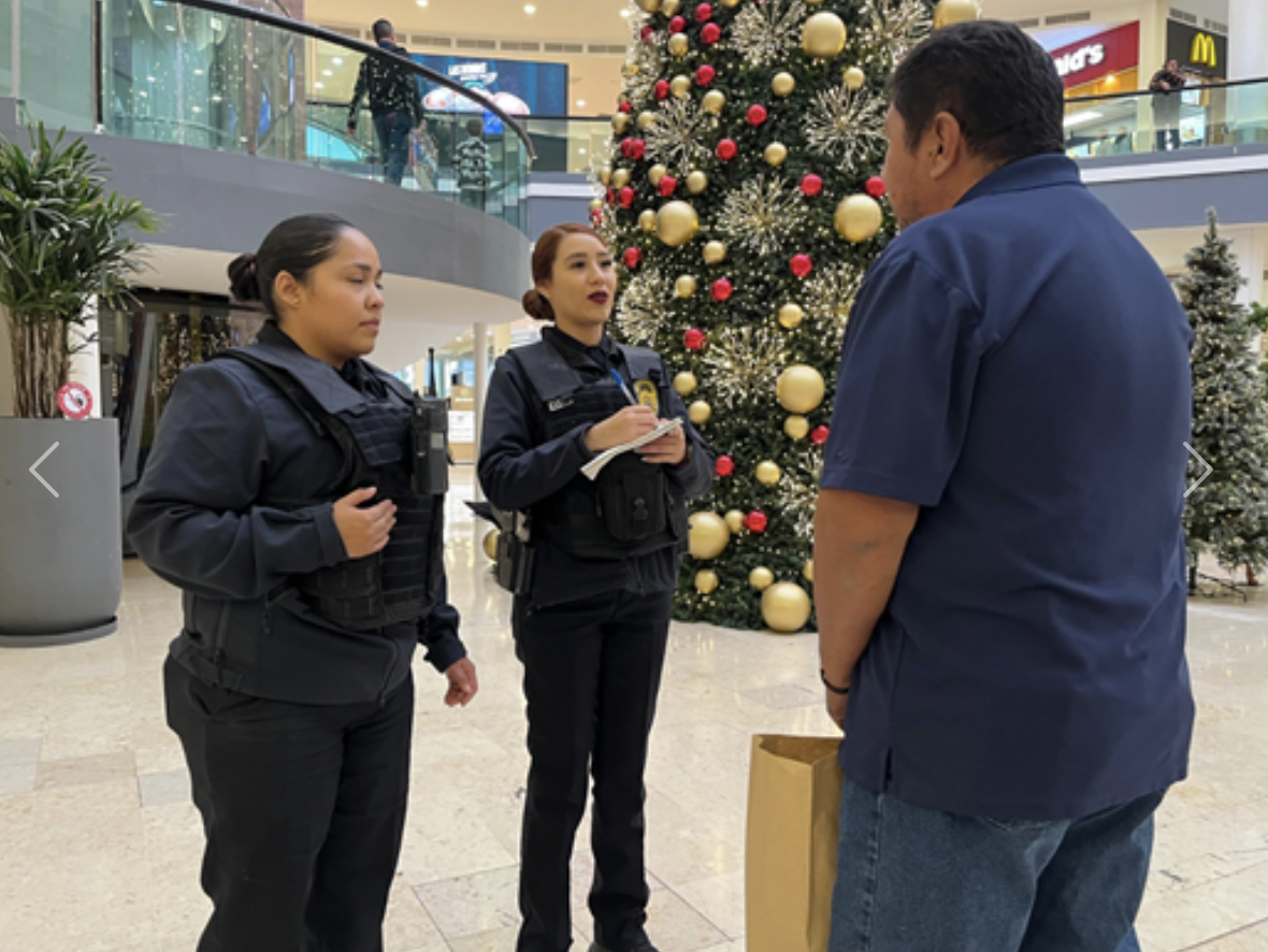 Policía Municipal intensifica vigilancia en zonas comerciales por Navidad