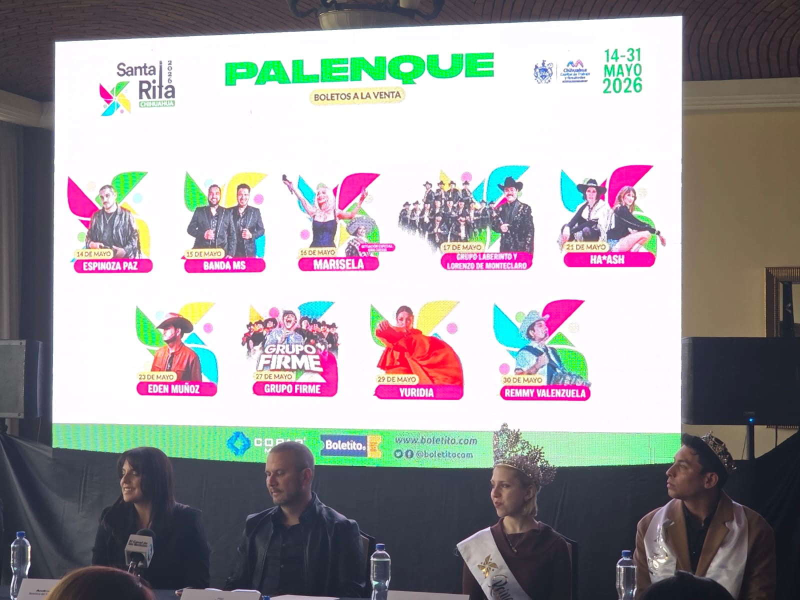 Edén Muñoz, Yuridia, Espinoza Paz, Banda MS y Grupo Firme en el Palenque de Santa Rita 2026
