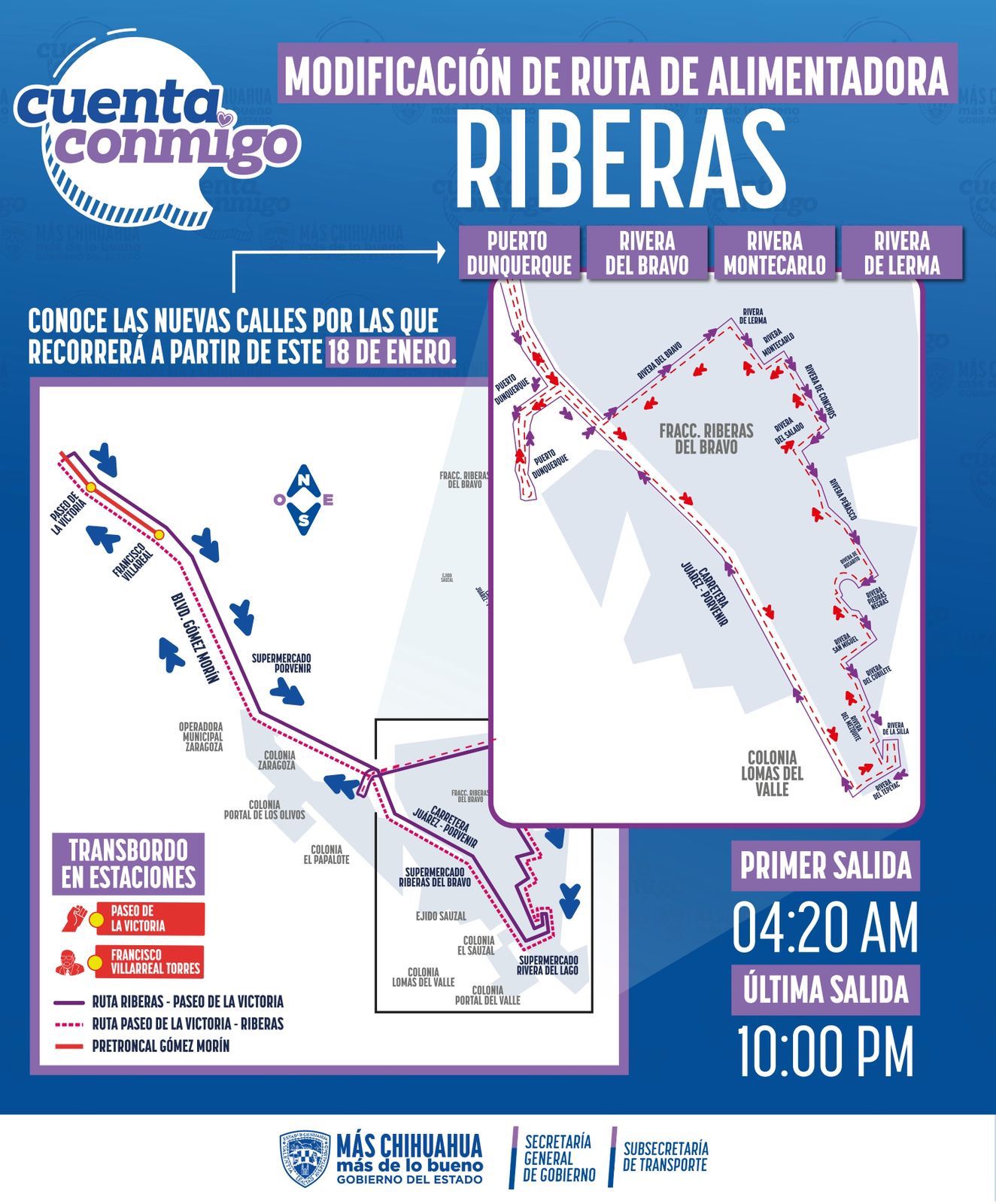Amplían recorrido de la ruta Riberas del Bravo del JuárezBus