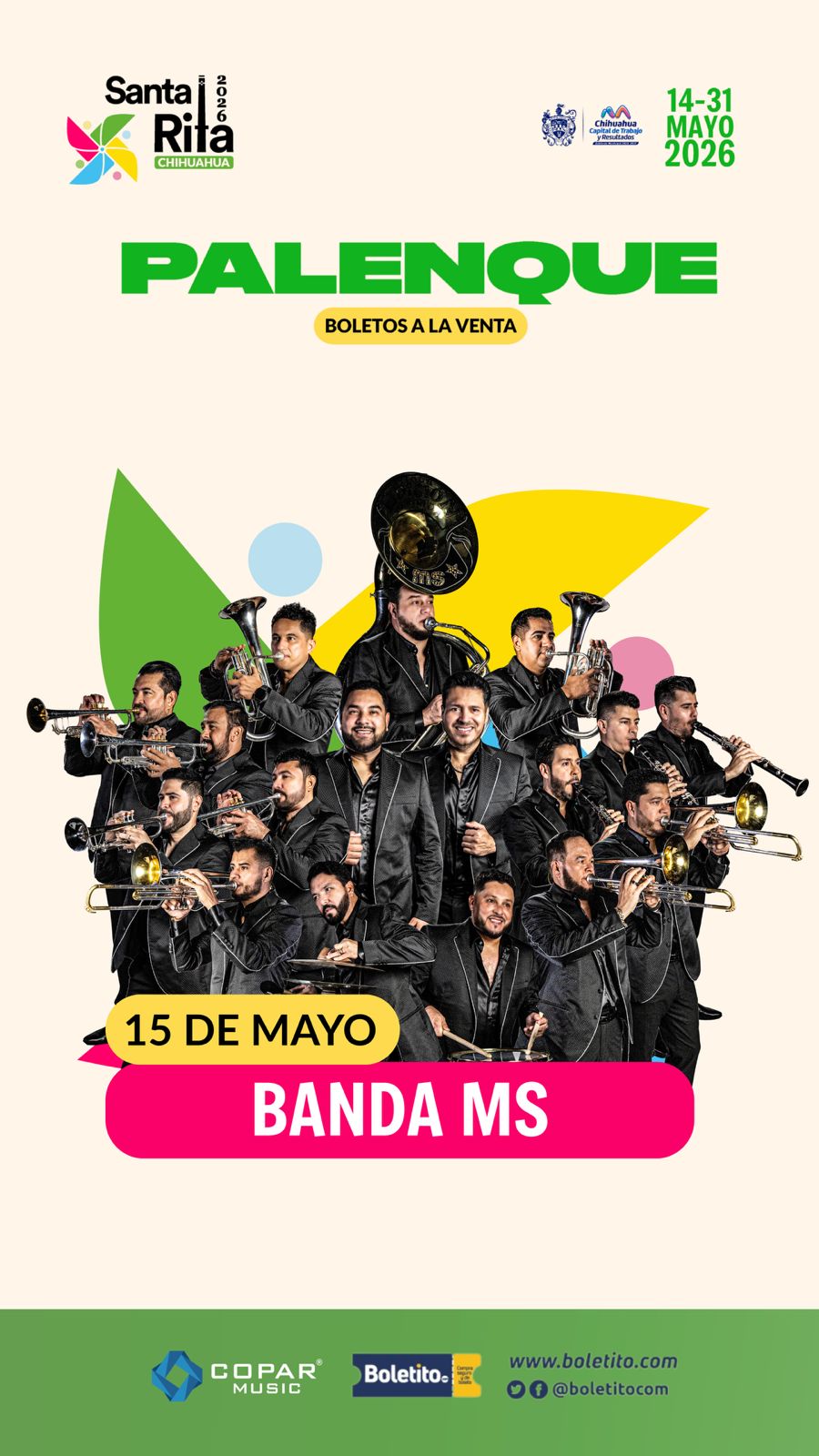La Banda MS retumbará en el Palenque de Santa Rita