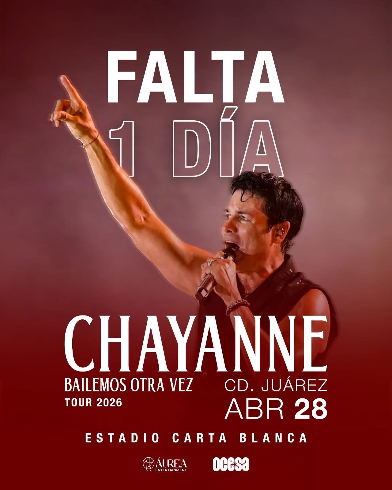 Llegó la hora, Chayanne estará hoy en  Juárez.