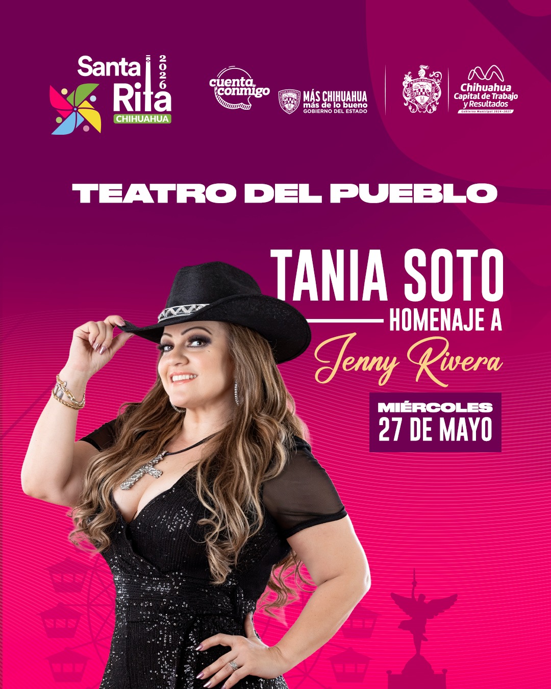 Llega Tania Soto, doble oficial de Jenni Rivera a la Feria de Santa Rita 