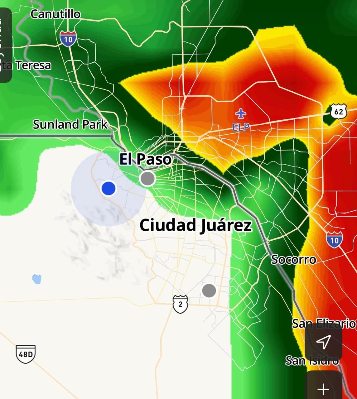 Alerta por tormentas fuertes en Ciudad Juárez 
