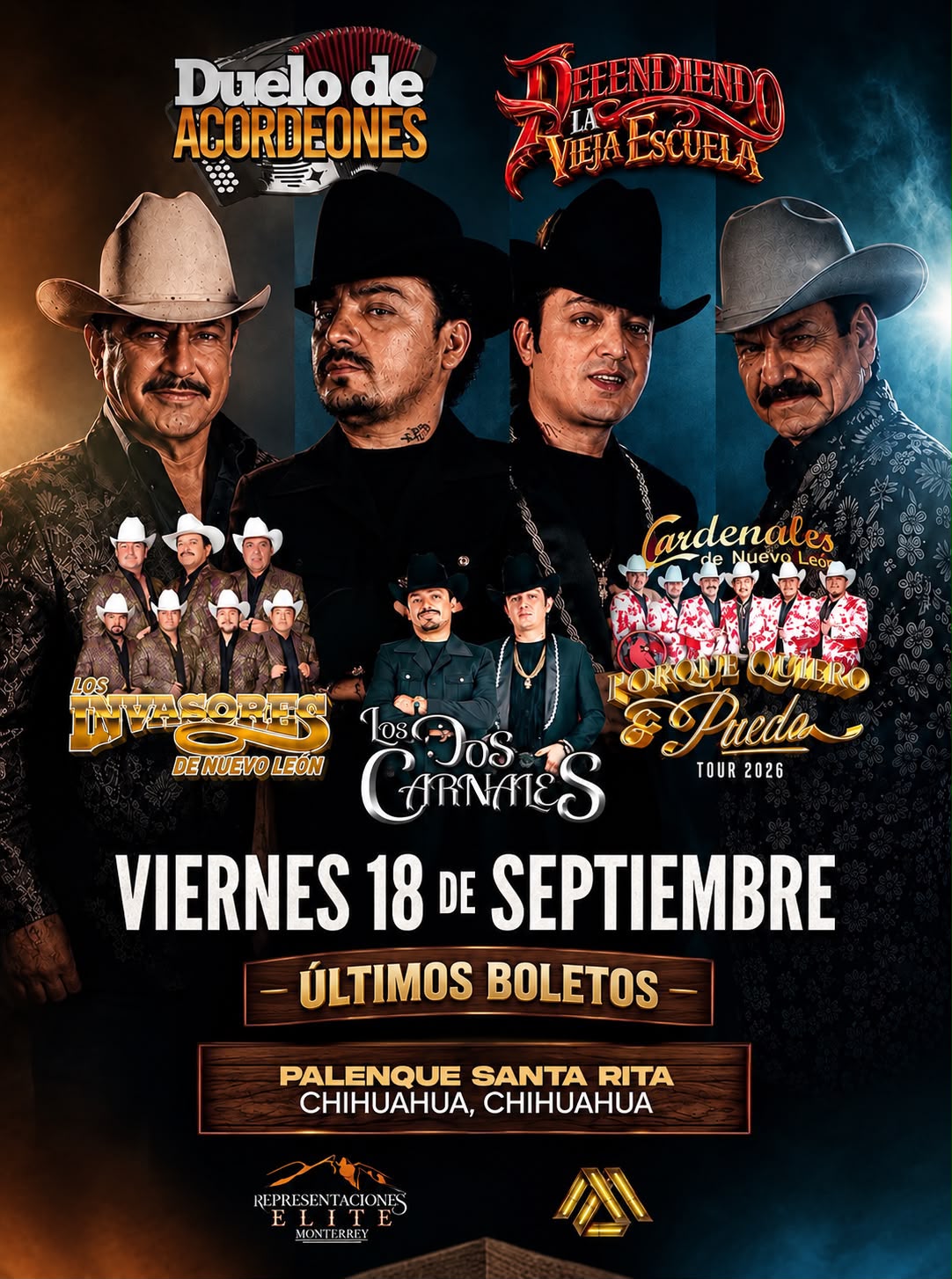 Duelo de Acordeones con Los Invasores, Cardenales y Los Dos Carnales en Chihuahua