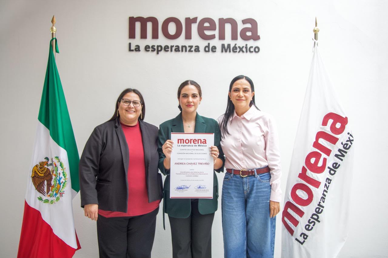 Designa Morena a Andrea Chávez como coordinadora municipal en Ciudad Juárez