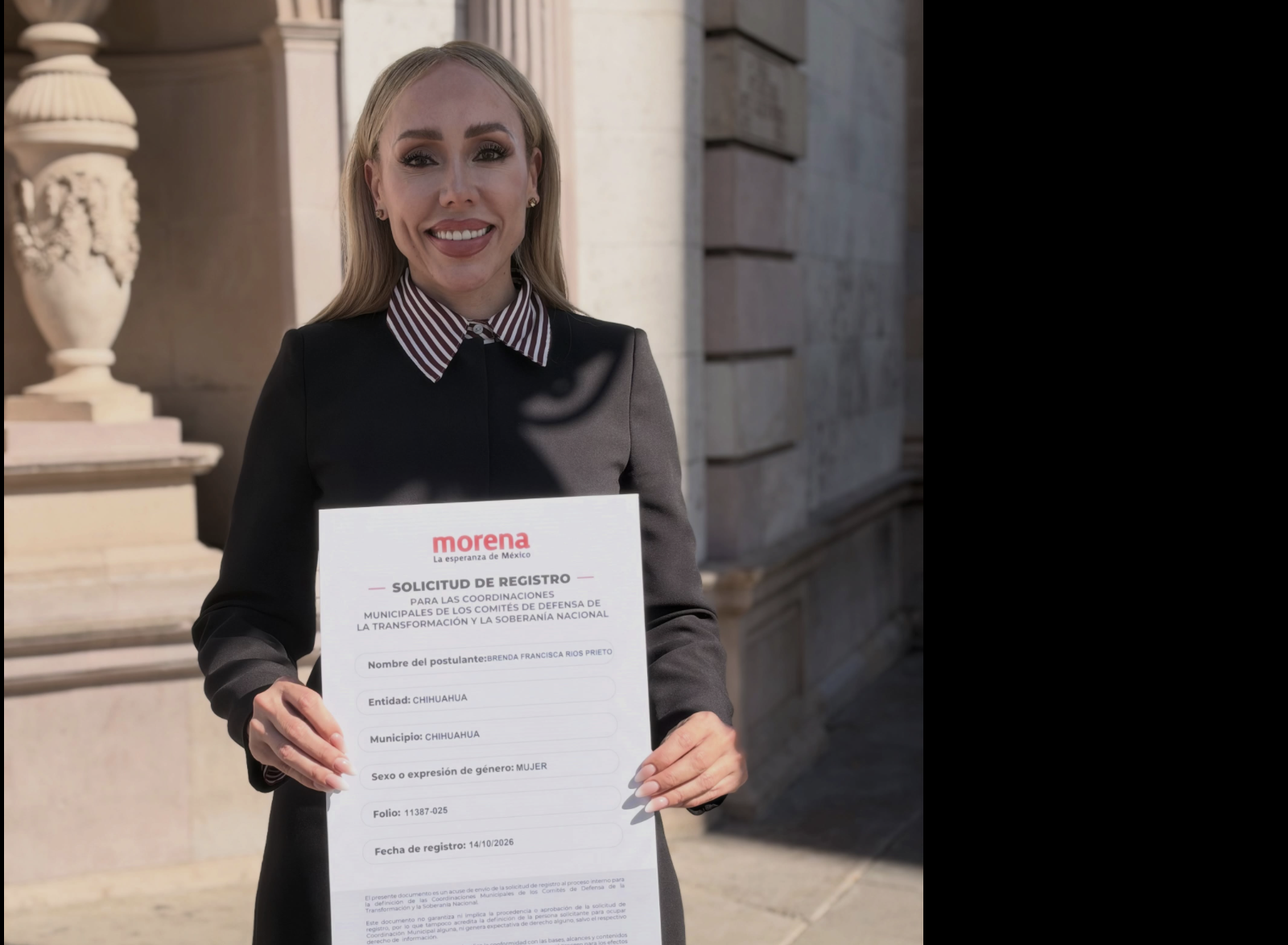 Brenda Ríos se registra para la coordinación de Morena en Chihuahua capital